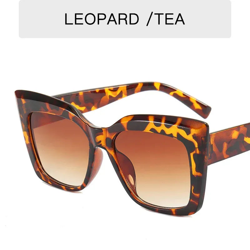 Women's Fashion Large Frame Cat Eye Sunglasses - Viexta