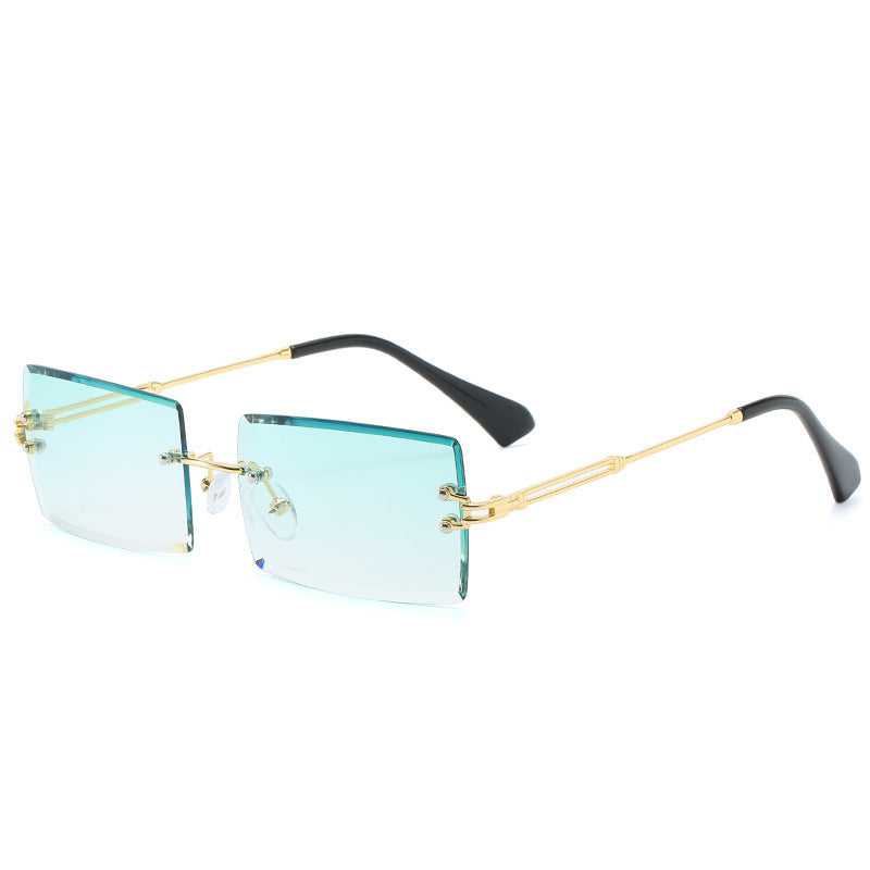 New Rimless Cut Edge Square Sunglasses