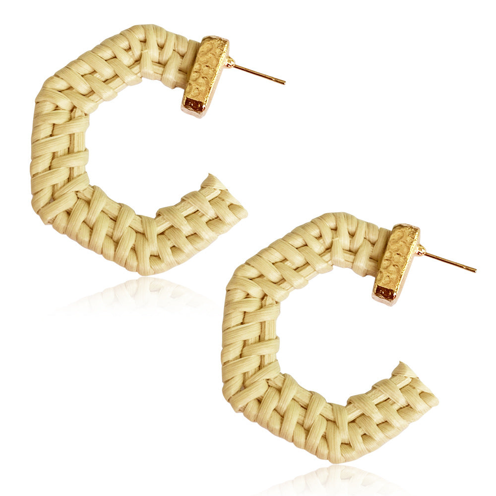 Vintage Rattan Earrings