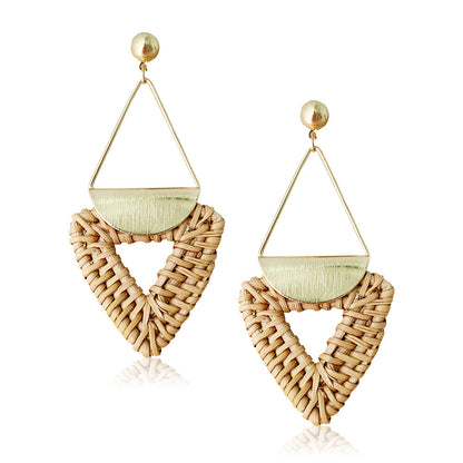 Vintage Rattan Earrings