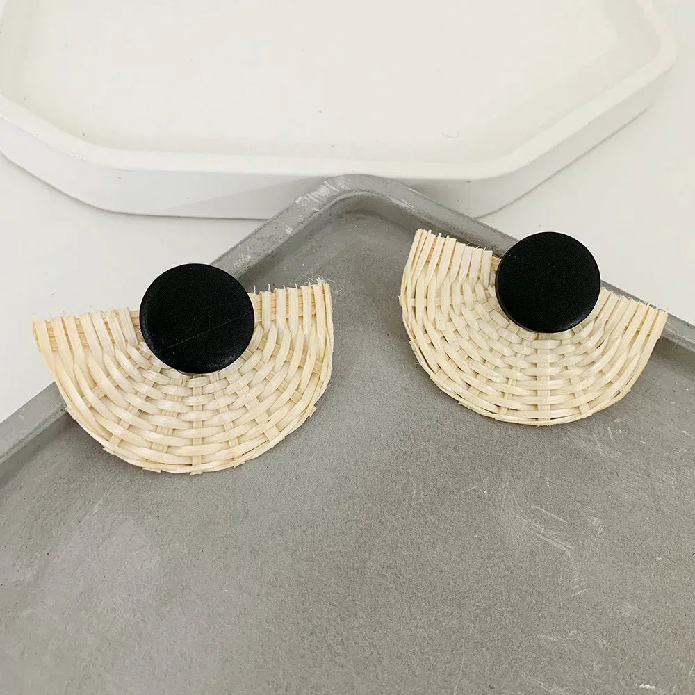Vintage Rattan Earrings - Viexta