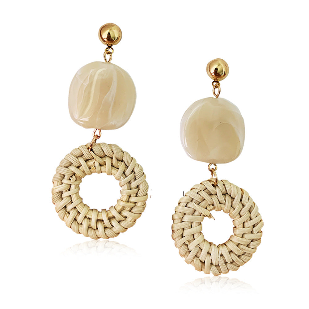 Vintage Rattan Earrings