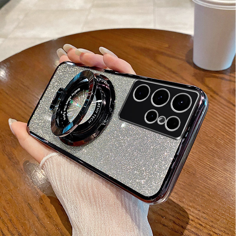 electroplating-phone-case-magnetic-bracket-samsung-gradient-case