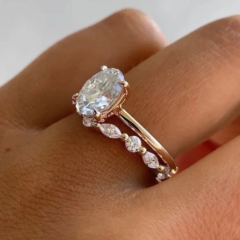 Simulation Moissanite Diamond Ring - Viexta