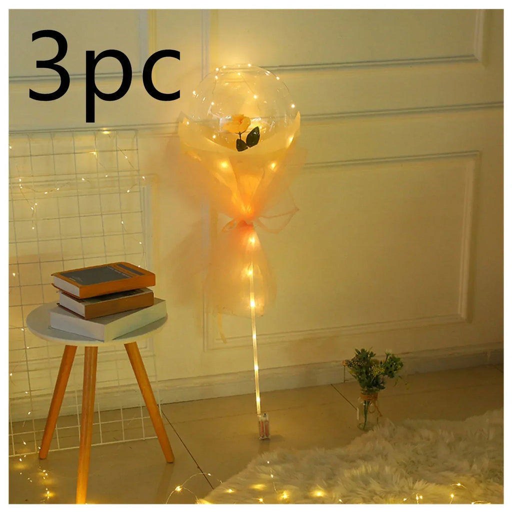 LED Luminous Balloon Rose Bouquet - Viexta