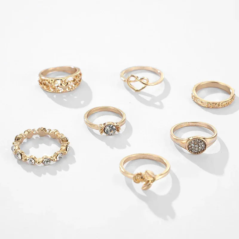 7 Piece Love Ring Set - Viexta