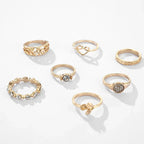7 Piece Love Ring Set - Viexta