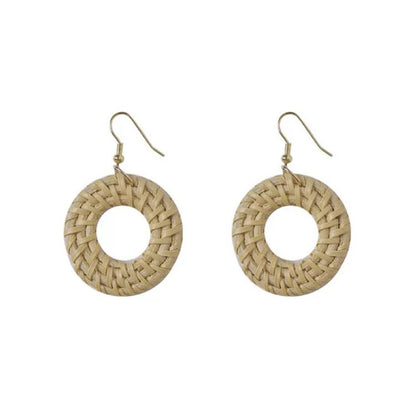 Vintage Rattan Earrings