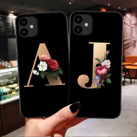 26 English Alphabet Silicone Phone Cases for IPHONE