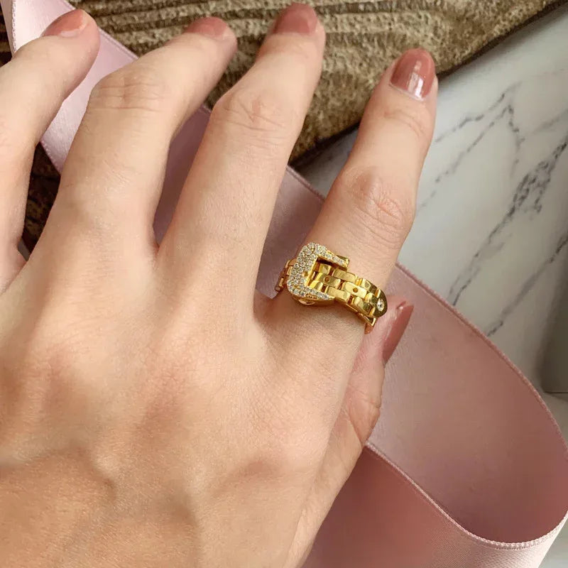 18k-soft-chain-snake-ring-bracelet - Viexta