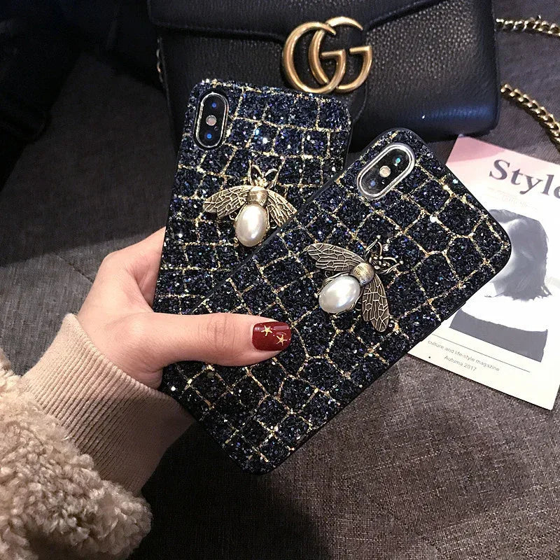 Glitter bee iPhone Case - Viexta