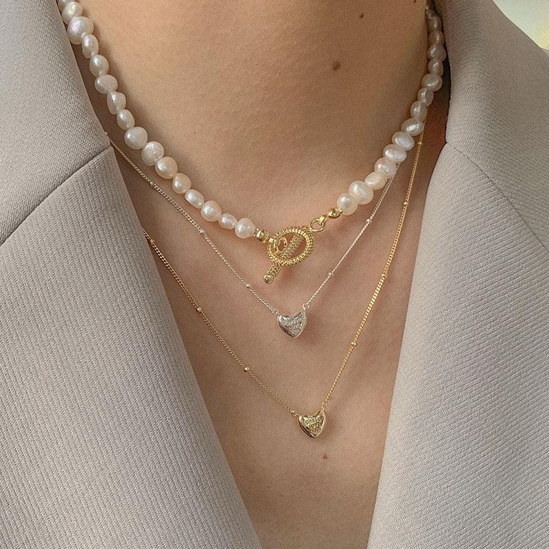 Three-dimensional temperament heart-shaped clavicle chain - Viexta