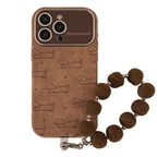 Line-design Plush iPhone Case With Lanyard Full-body Protection - Viexta