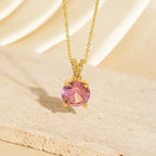 Minimalist Color-Diamond Pendant Necklace - Viexta