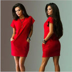 Casual Short Sleeve Dress - Viexta