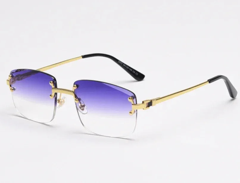 american-frameless-cut-edge-spring-leg-sunglasses - Viexta