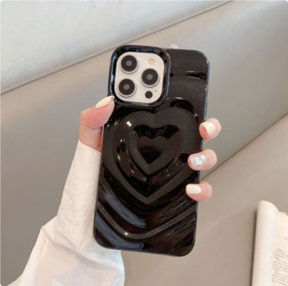 Love Wave Pattern Pleated Protective iPhone case