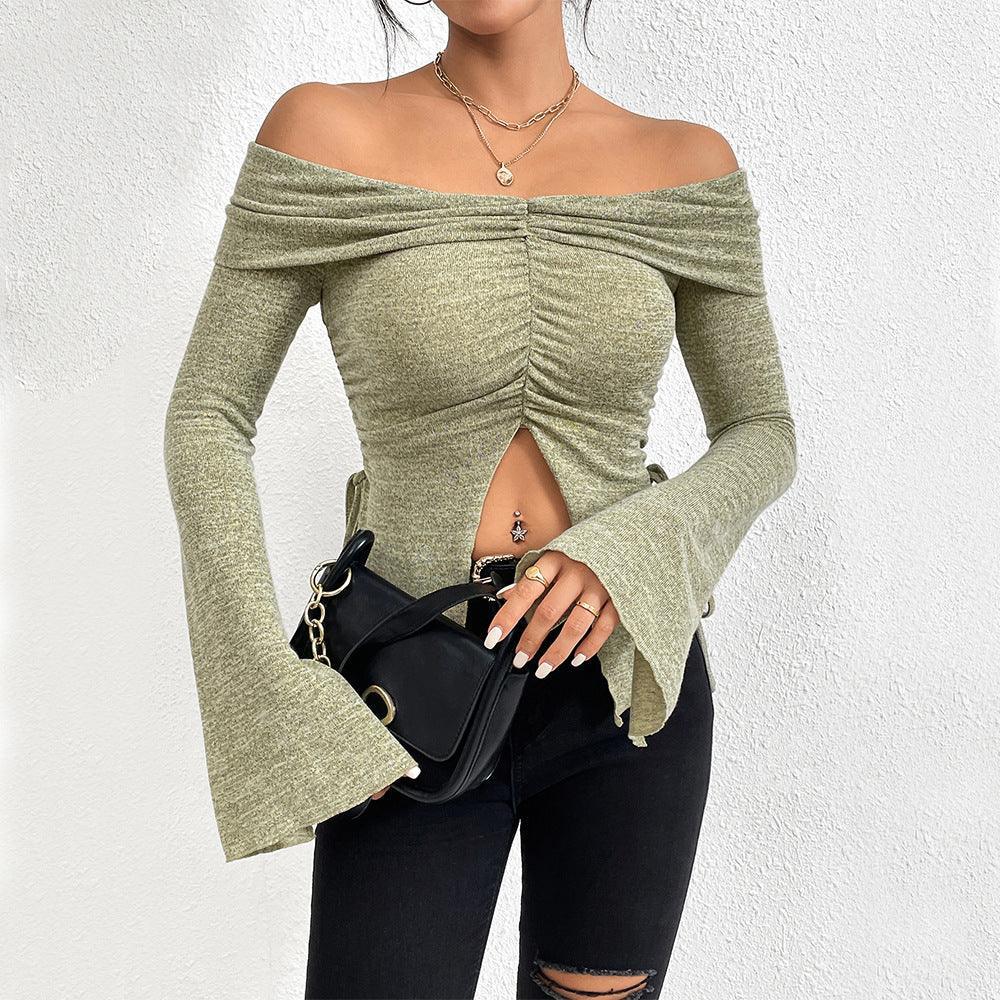 Women's Knitted T-shirt Fashion Tops - Viexta