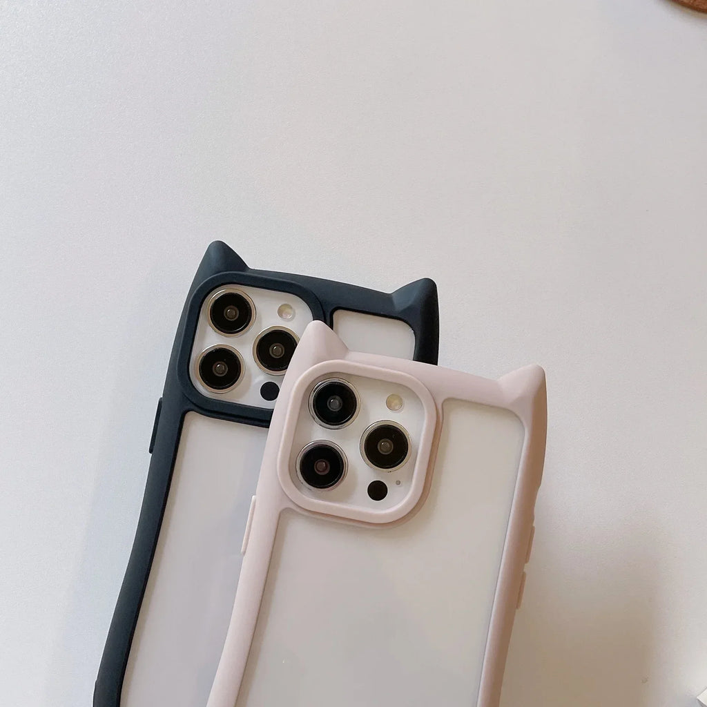 Acrylic High Version Cat Ears iPhone Case - Viexta