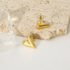 Titanium Steel Heart Studs - Viexta