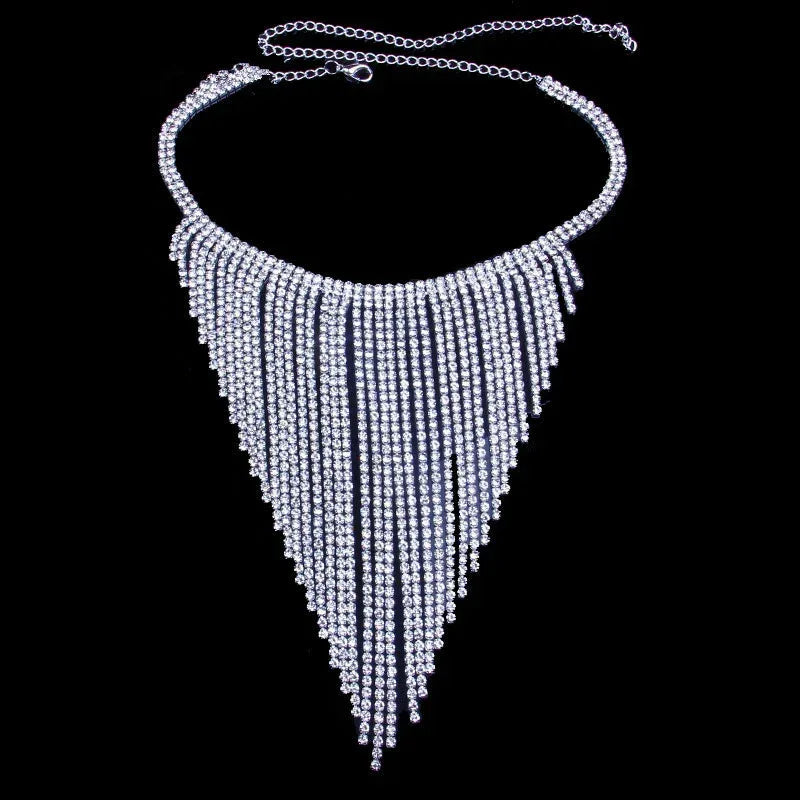 exaggerated-new-diamond-studded-clavicle-chain - Viexta