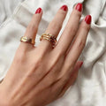 Niche Three-layer 18K Gold-plated Ring - Viexta