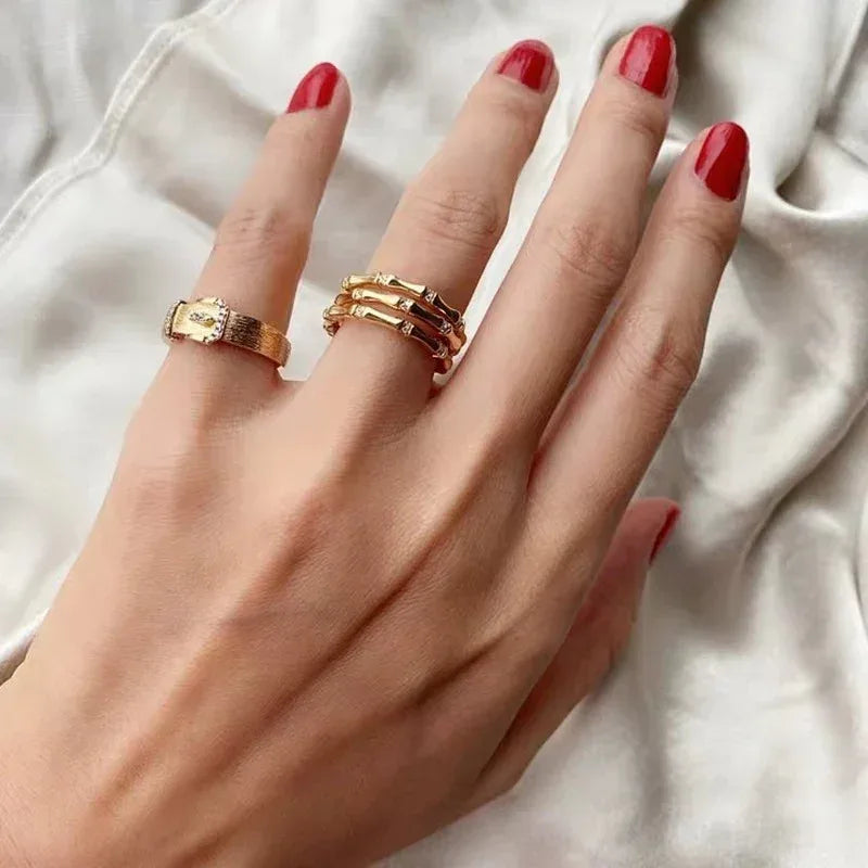 Niche Three-layer 18K Gold-plated Ring - Viexta