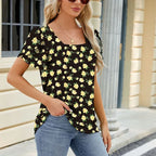 Bohemian Printed Short-sleeved T-shirt - Viexta