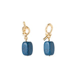 Synthetic Stone Silver Pin Eardrops - Viexta