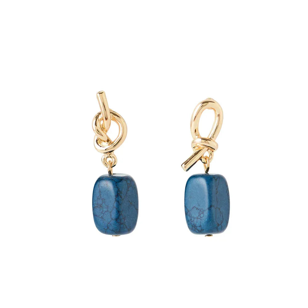 Synthetic Stone Silver Pin Eardrops - Viexta
