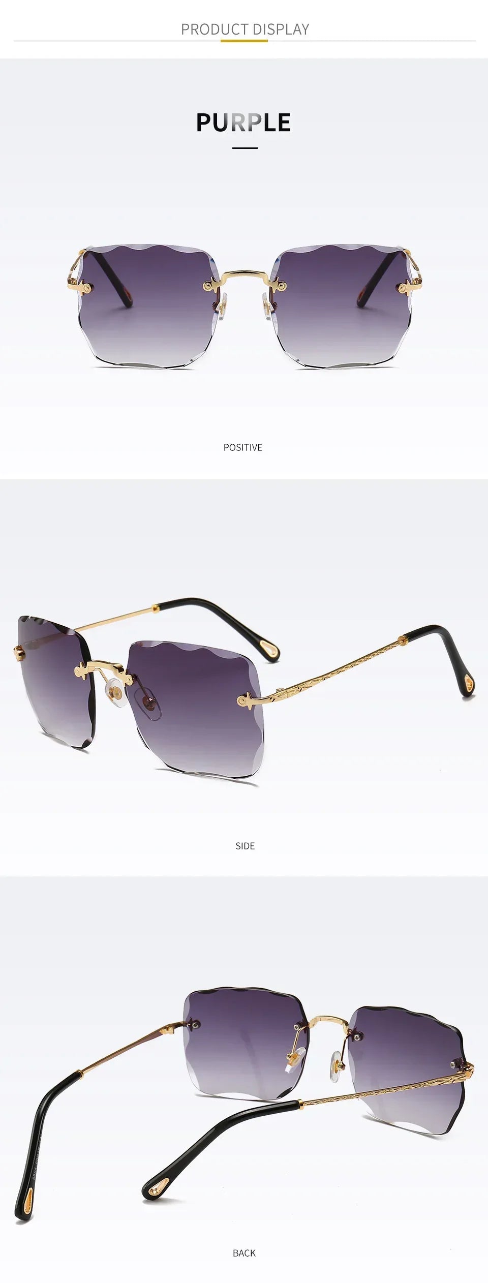 frameless-square-sunglasses - Viexta