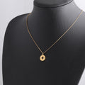Stainless Steel Round Mirror Necklace - Viexta