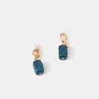 Synthetic Stone Silver Pin Eardrops - Viexta