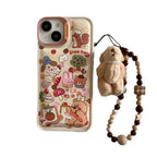 Cute Graffiti Rabbit iPhone Case with Charm - Viexta