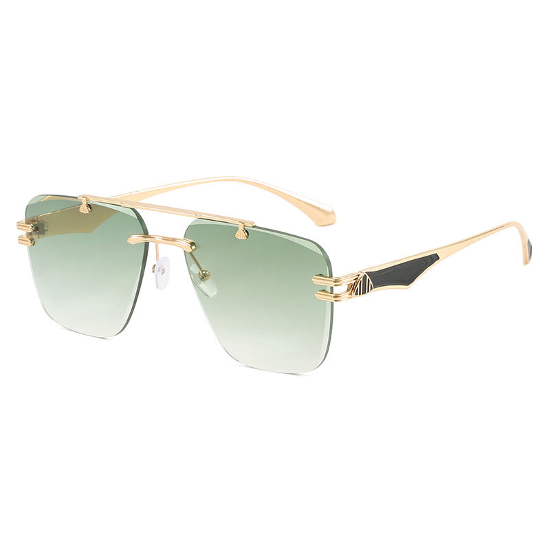 Frameless sunglasses, new trendy women's sunglasses, UV resistant driving ins, European and American sunglasses, high-end feel