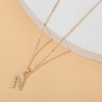 18k 26 Golden English Letter Pendant Clavicle Chain