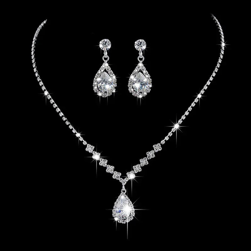 Zircon Water Drop Necklace - Viexta