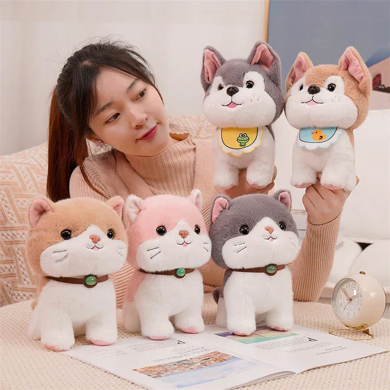 Creative Cute Simulation Cat Fighting Dog Doll Toys - Viexta