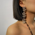 Coin symbol long earring - Viexta