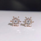 18k white gold diamond earrings