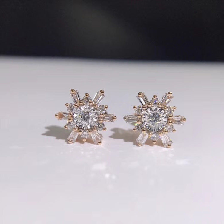 18k white gold diamond earrings