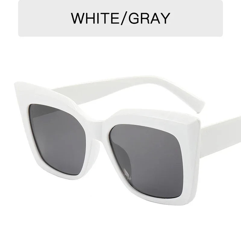 Women's Fashion Large Frame Cat Eye Sunglasses - Viexta