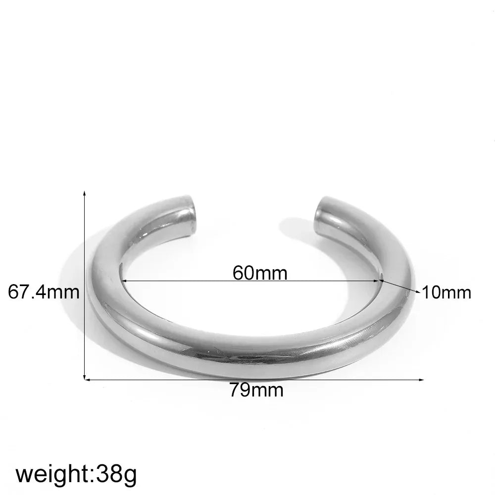 glossy-titanium-steel-bracelet-for-women - Viexta