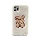 Cute bear velvet iPhone Case - Viexta
