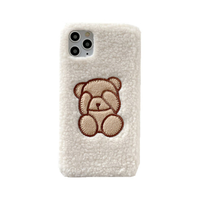 Cute bear velvet iPhone Case