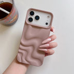 Creative Versatile Solid Color Irregular Wave Pattern iPhone Case - Viexta