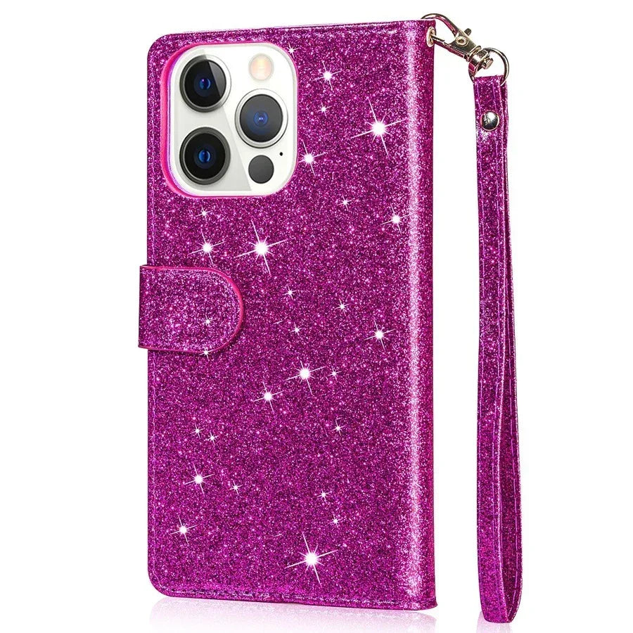 Zipper Shiny Leather iPhone Case - Viexta