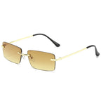 Square Frameless Trimming Sunglasses - Viexta