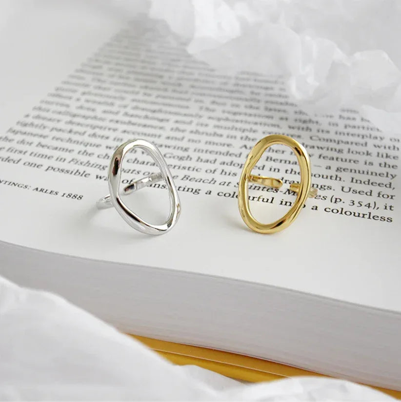 18k Hollow oval Ring - Viexta