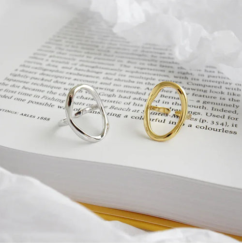 18k Hollow oval Ring - Viexta